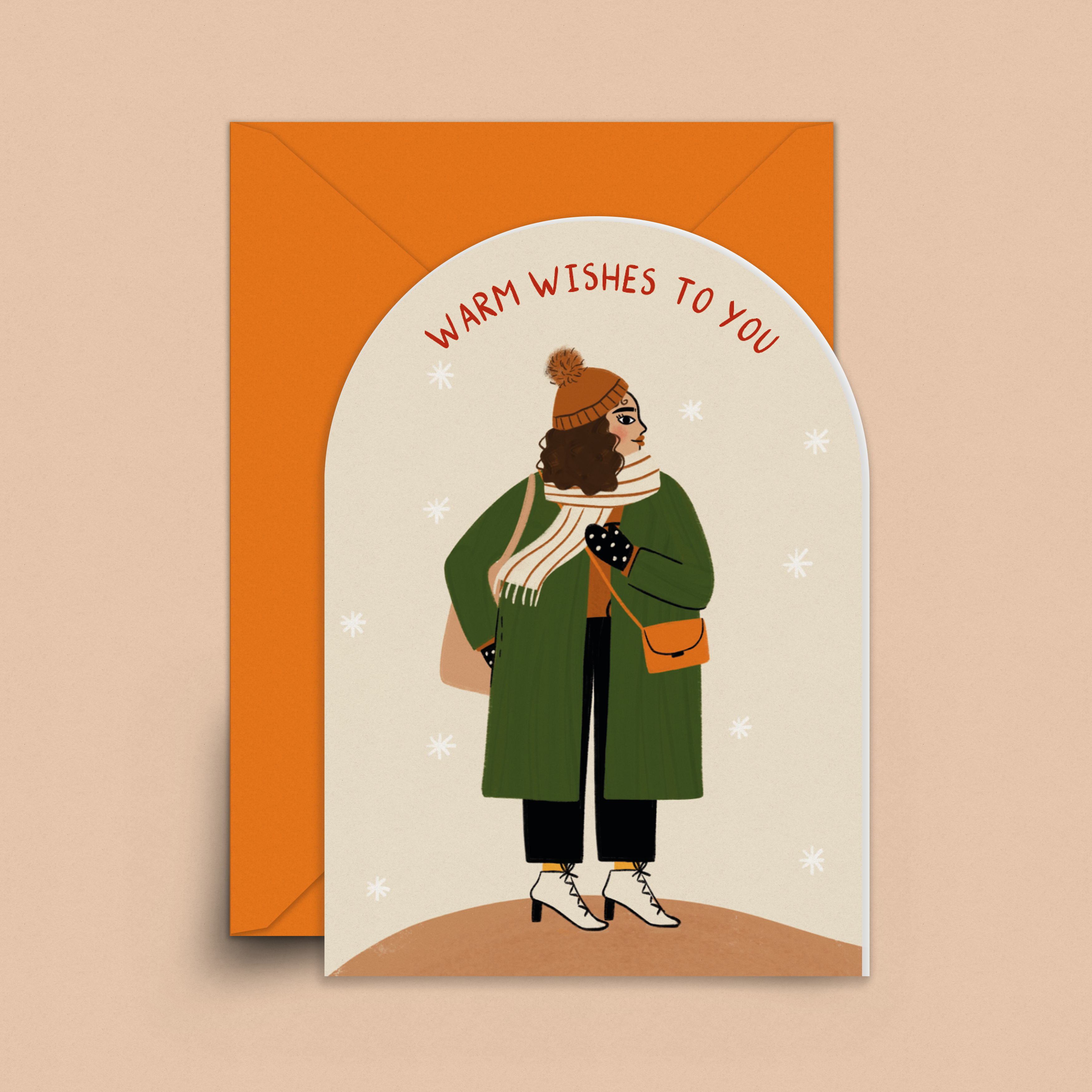 Warm Wishes Lady Card