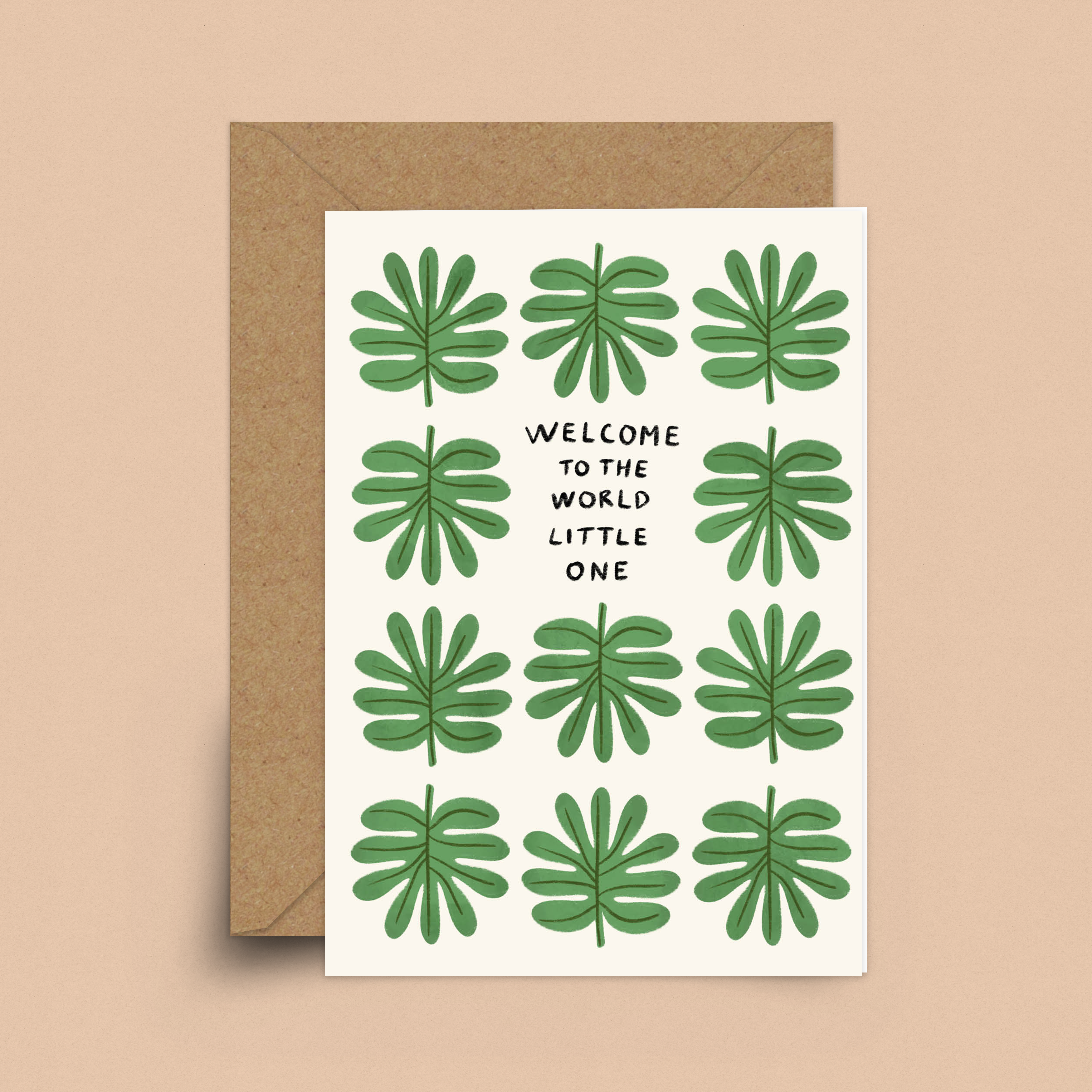 New Baby Leaf Card