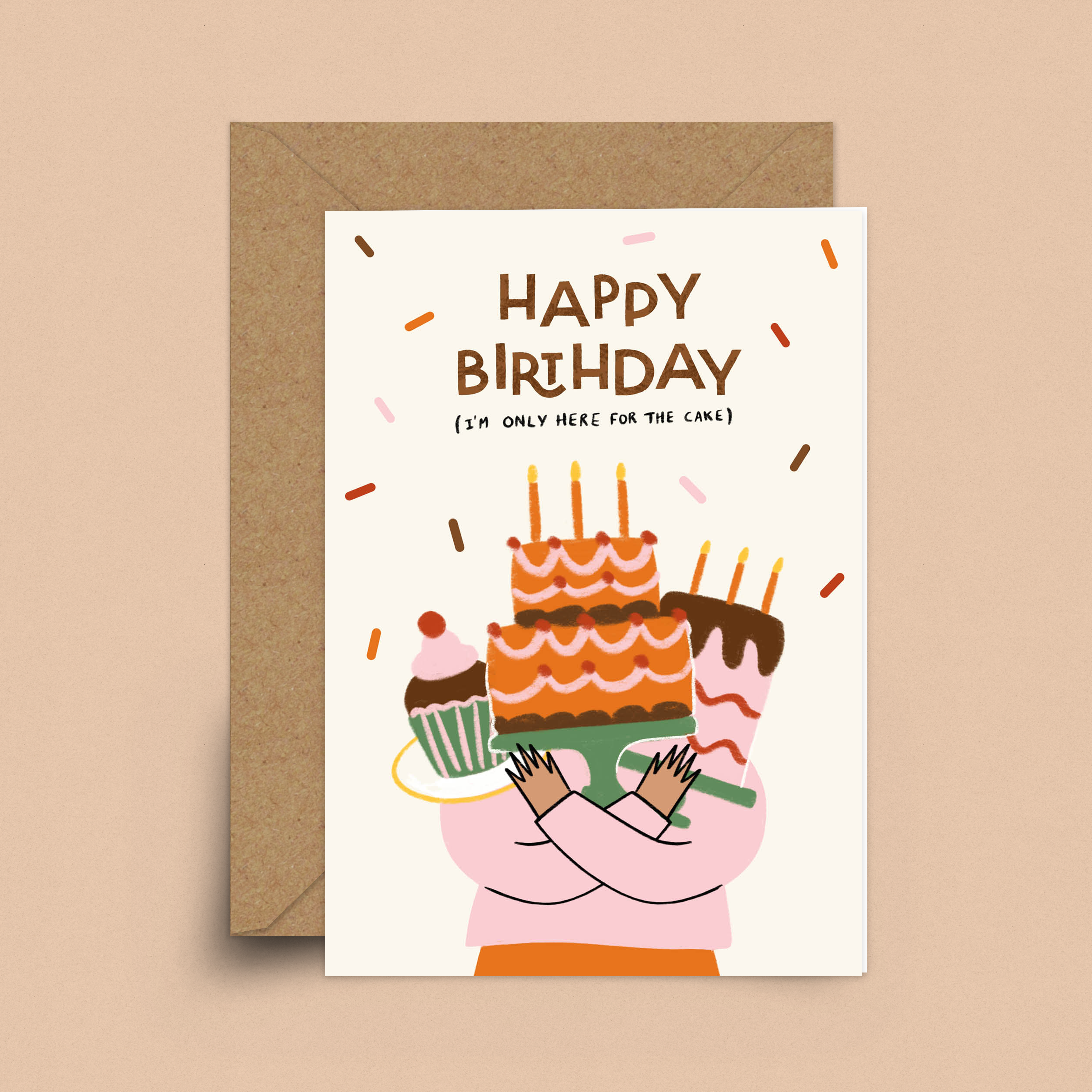 Here for the Cake Birthday Card