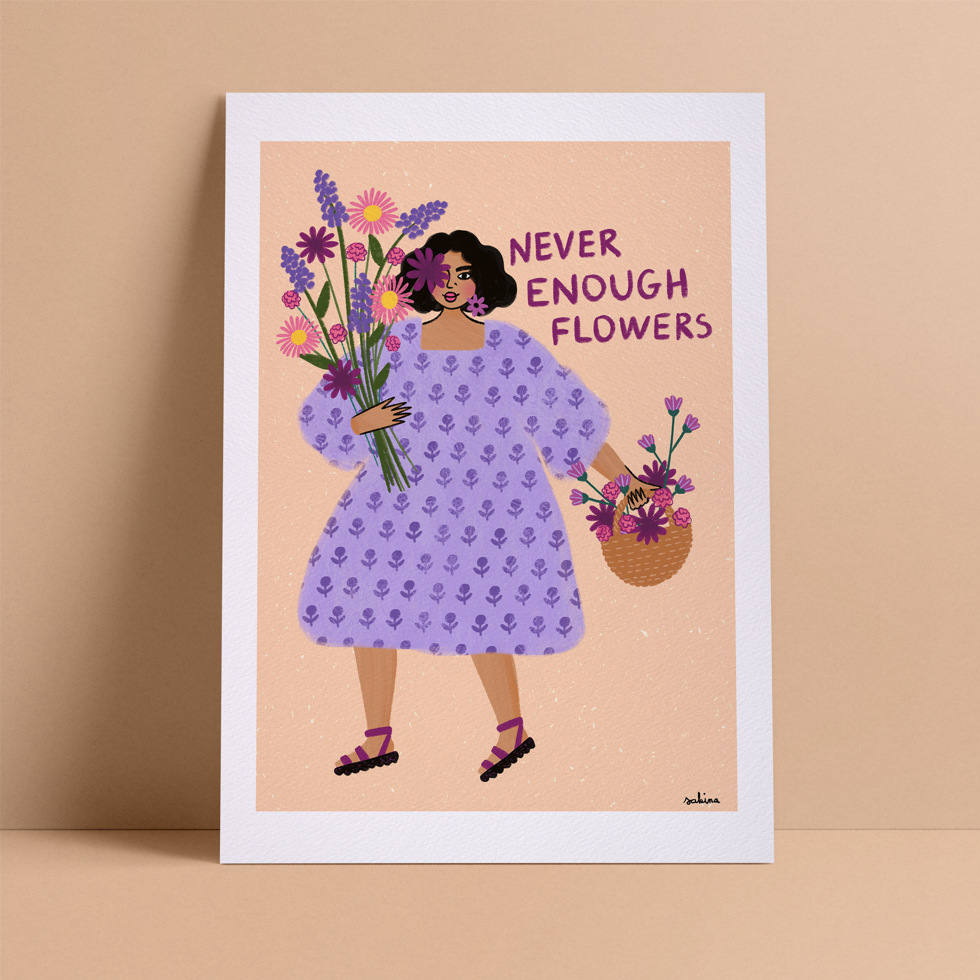 Never Enough Flowers Print