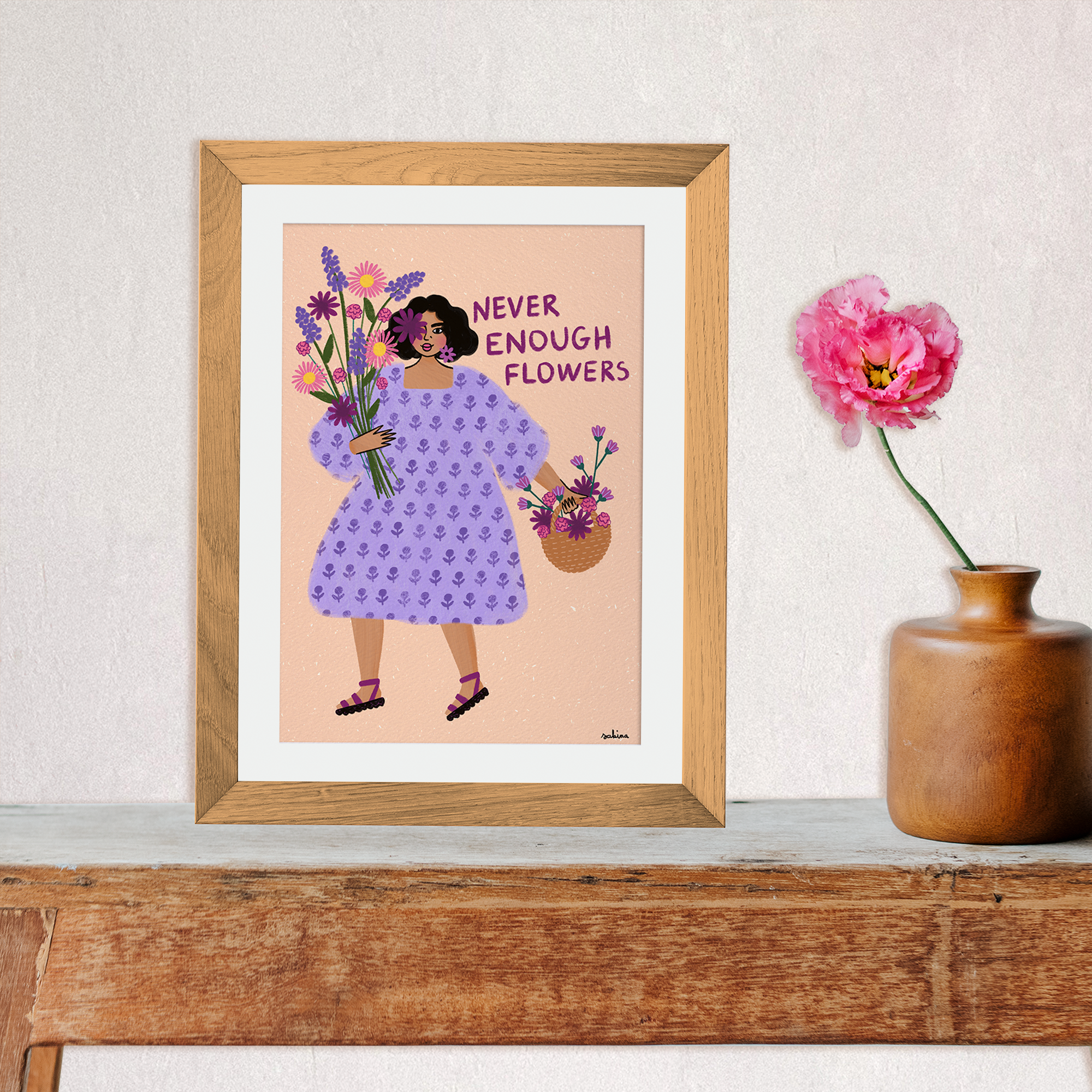 Never Enough Flowers Print