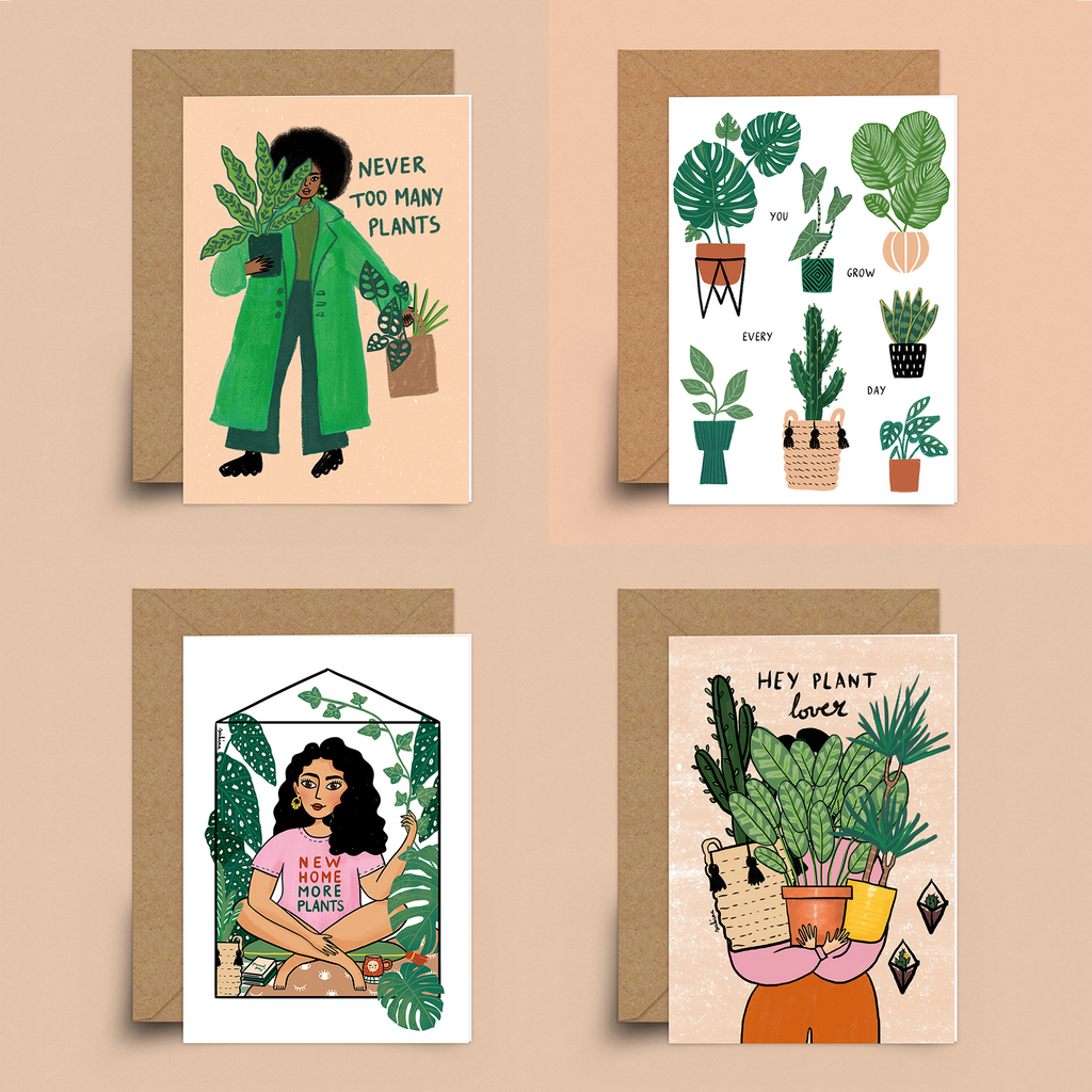 Plant Lovers Greeting Cards Set
